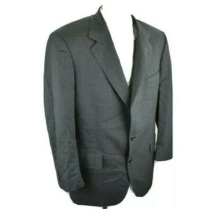 44R Brooks Brothers Makers Brooksease Blue Shepherd Check Wool Sport Coat Blazer